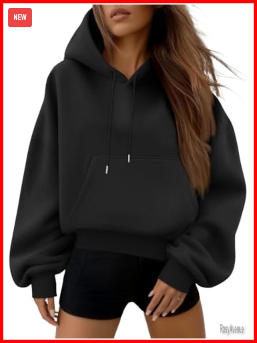 Cropped Hoodie Cotton Blend Pullover Casual Fall Y2K Sweatshirt
